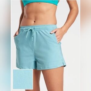 Athleta Women Turquoise Aqua Blue Stellar Running Shorts‎ 1X